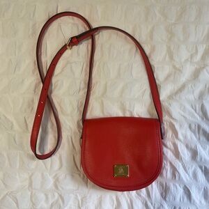 Lauren Ralph Lauren Leather Crossbody Bag (Red/Orange)